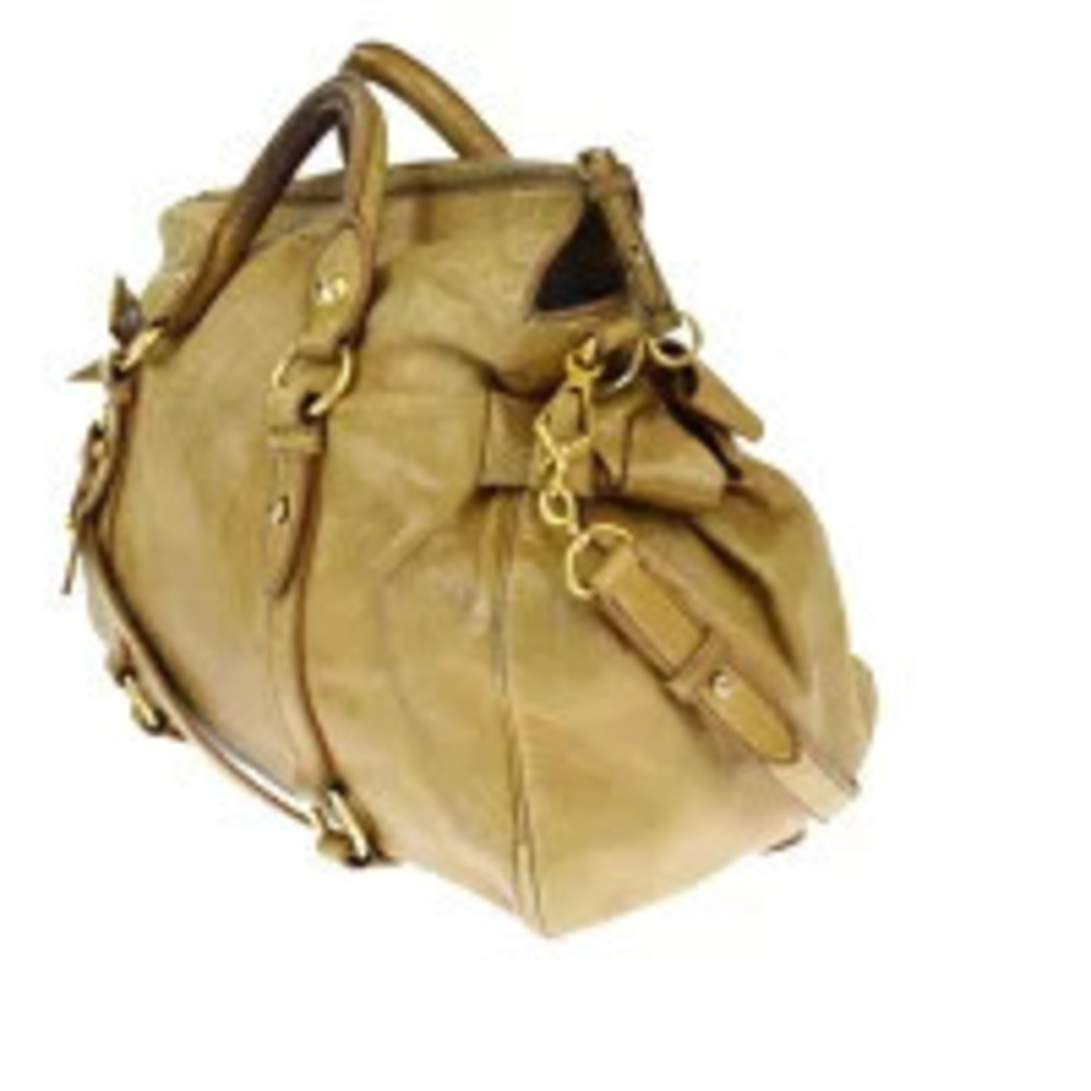 Miu Miu Lux bag 2way Vitello leather beige Tan